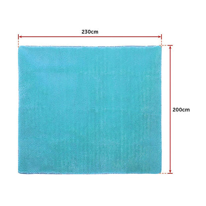 230x200cm Floor Rugs Large Shaggy Rug Area Carpet Bedroom Living Room Mat - Turquoise