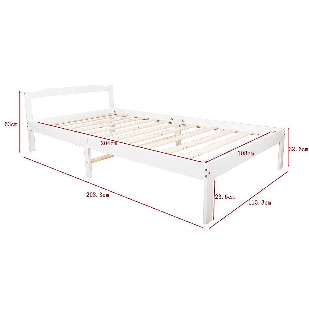 Natural King Single Wooden Bed Frame Home Furniture