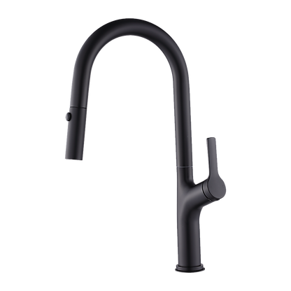 Kitchen Laundry Bathroom Basin Sink Pull Out Mixer Tap Faucet in Black