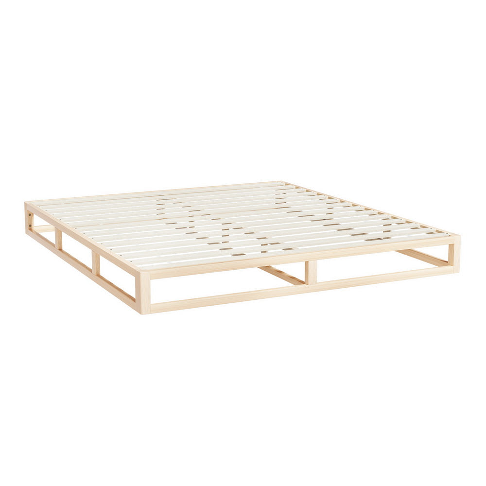 Bed Frame King Size Wooden Base Mattress Platform Timber Pine KALAM