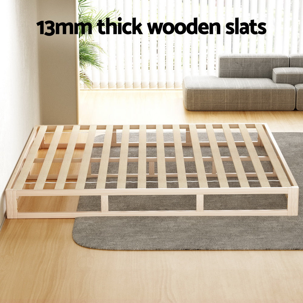 Bed Frame King Size Wooden Base Mattress Platform Timber Pine KALAM