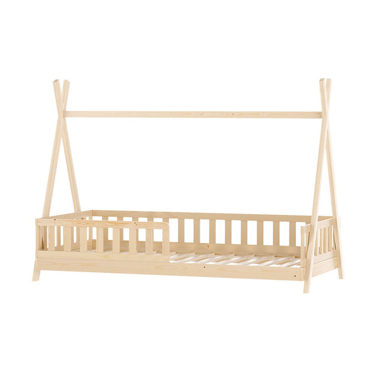 Bed Frame Wooden Kids House Frames Oak PUAH