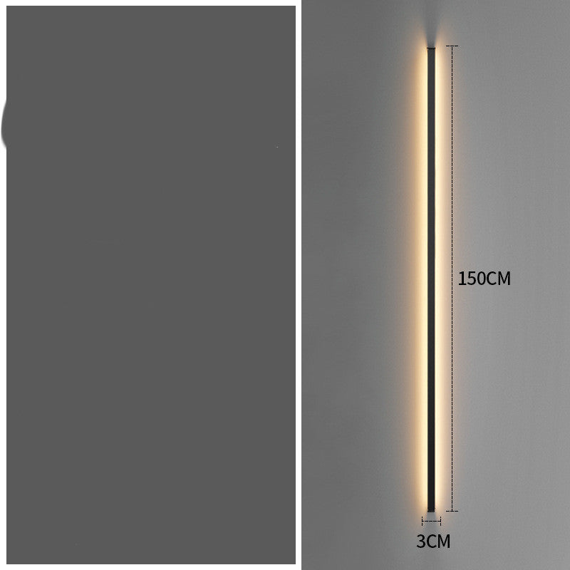 Simple Modern Minimalist Long Strip Living Room Grille Wall Lamp