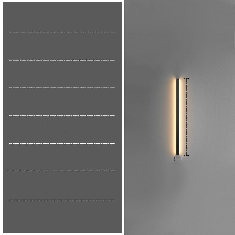 Simple Modern Minimalist Long Strip Living Room Grille Wall Lamp