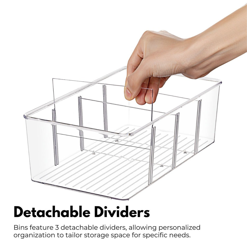 2 Pack Storage Bin with Divider