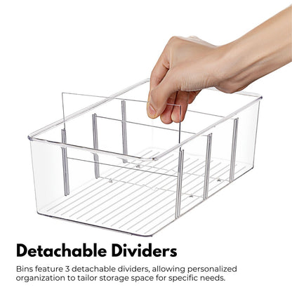 2 Pack Storage Bin with Divider