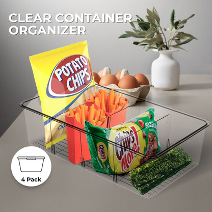 2 Pack Storage Bin with Divider