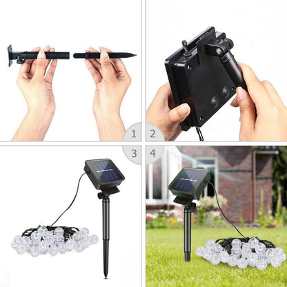 200 Light Bulb Solar String Light (Warm Light)