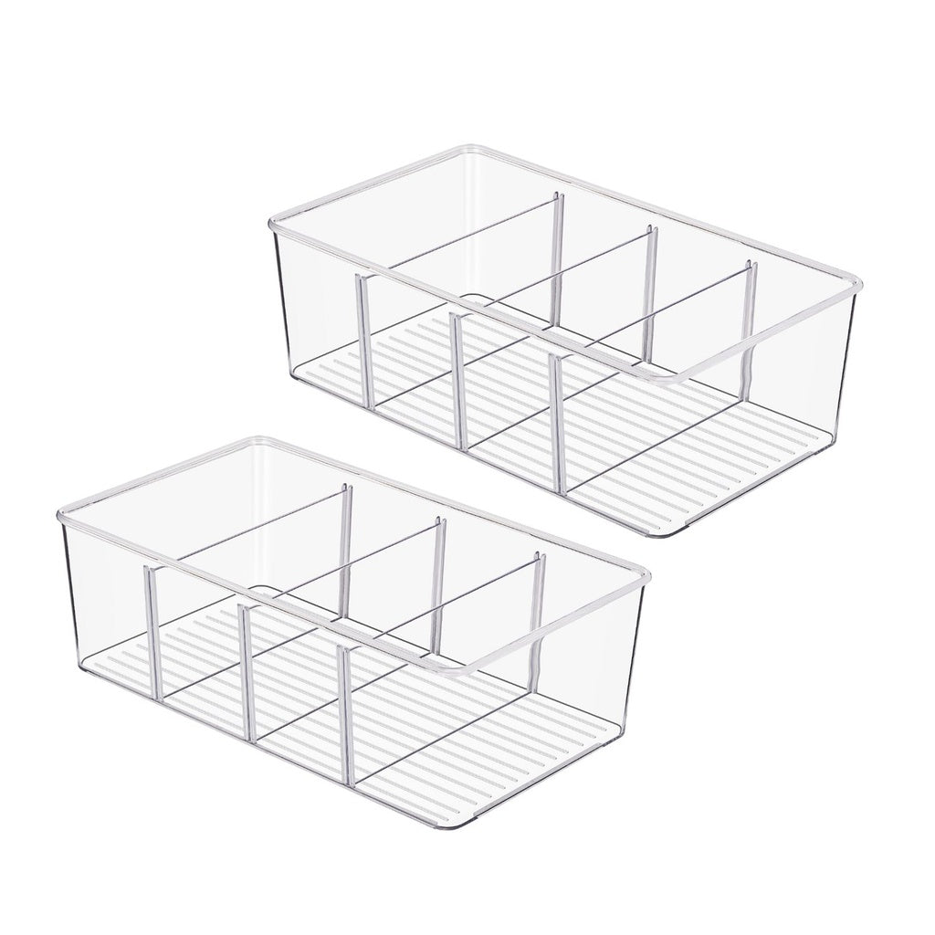 2 Pack Storage Bin with Divider