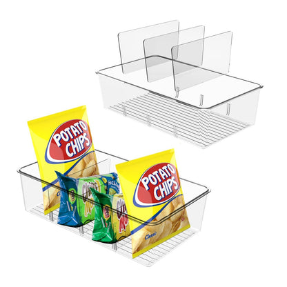 2 Pack Storage Bin with Divider