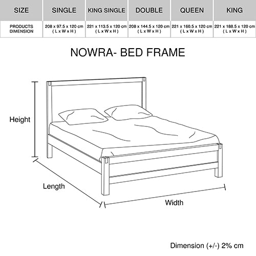 5 Pieces Bedroom Suite in Solid Wood Veneered Acacia Construction Timber Slat King Size Oak Colour Bed, Bedside Table , Tallboy & Dresser