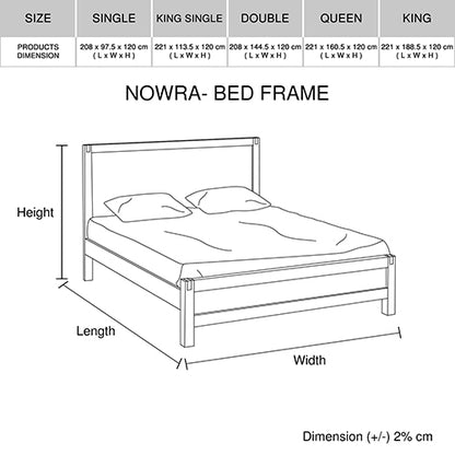 5 Pieces Bedroom Suite in Solid Wood Veneered Acacia Construction Timber Slat King Size Oak Colour Bed, Bedside Table , Tallboy & Dresser