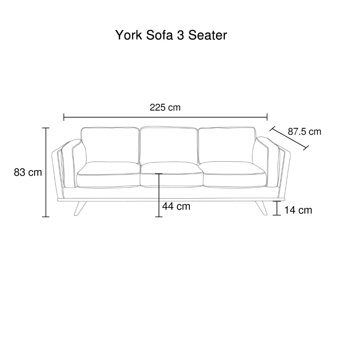 3 Seater Sofa Teal Fabric Lounge Set for Living Room Couch with Wooden Frame